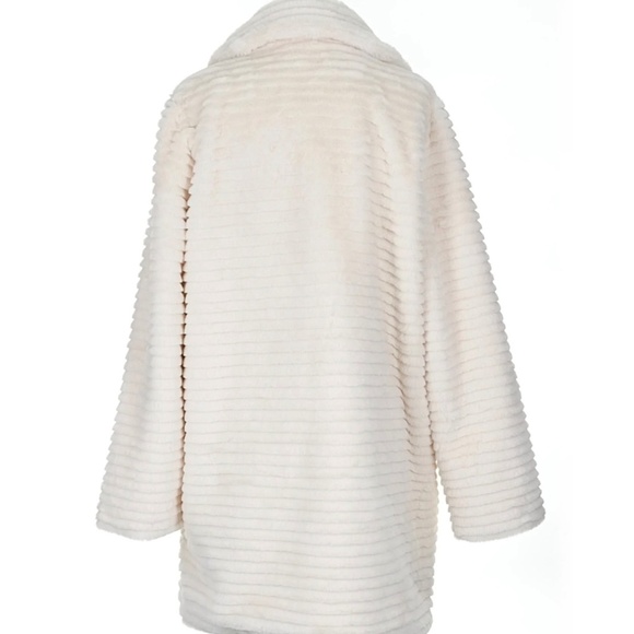 JASON WU Cream Faux Fur Midi Luxury Coat Jacket Sz M NWT - Picture 3 of 16
